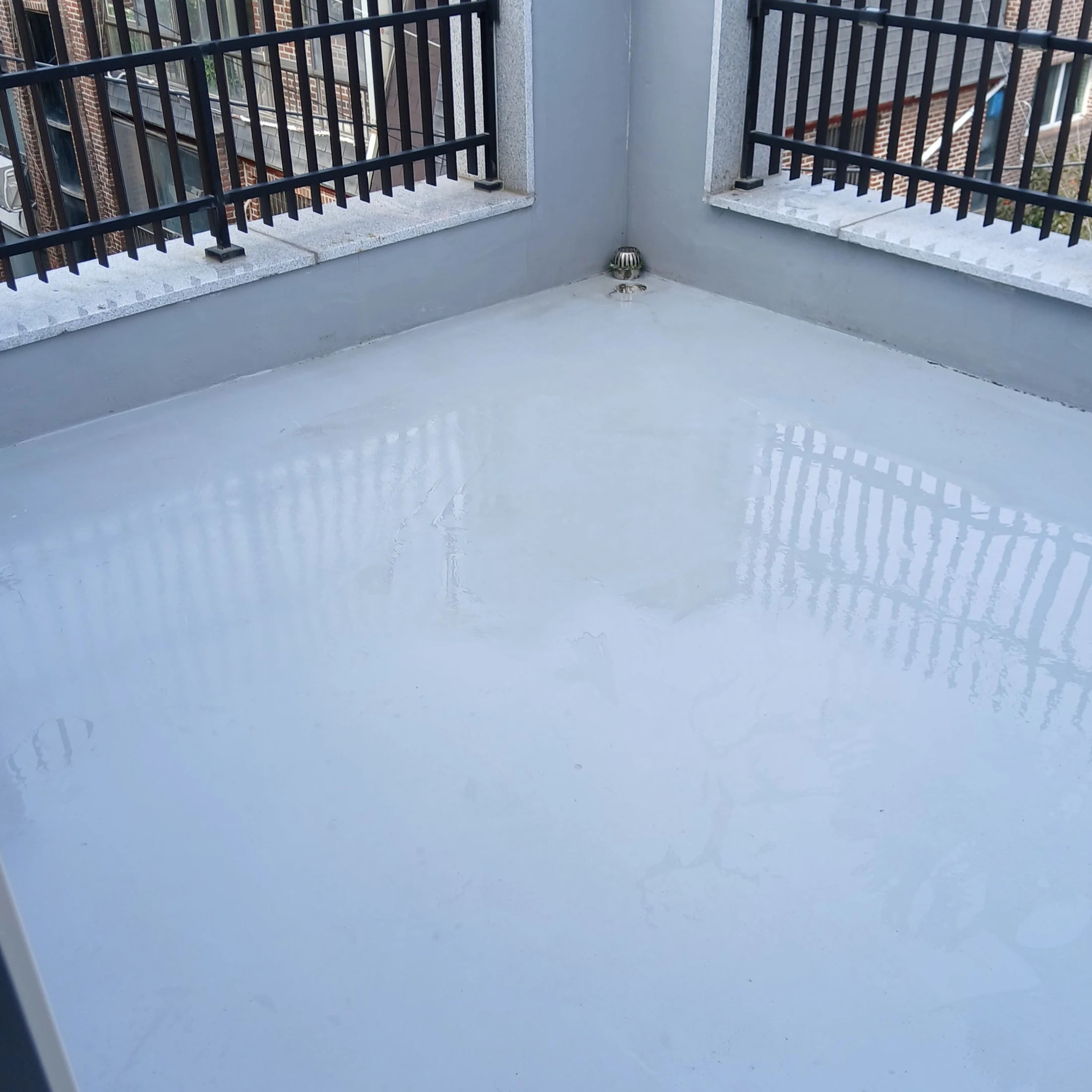 Balcony after move-out deep cleaning
